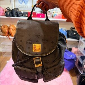 MCM Black Monogram Interior